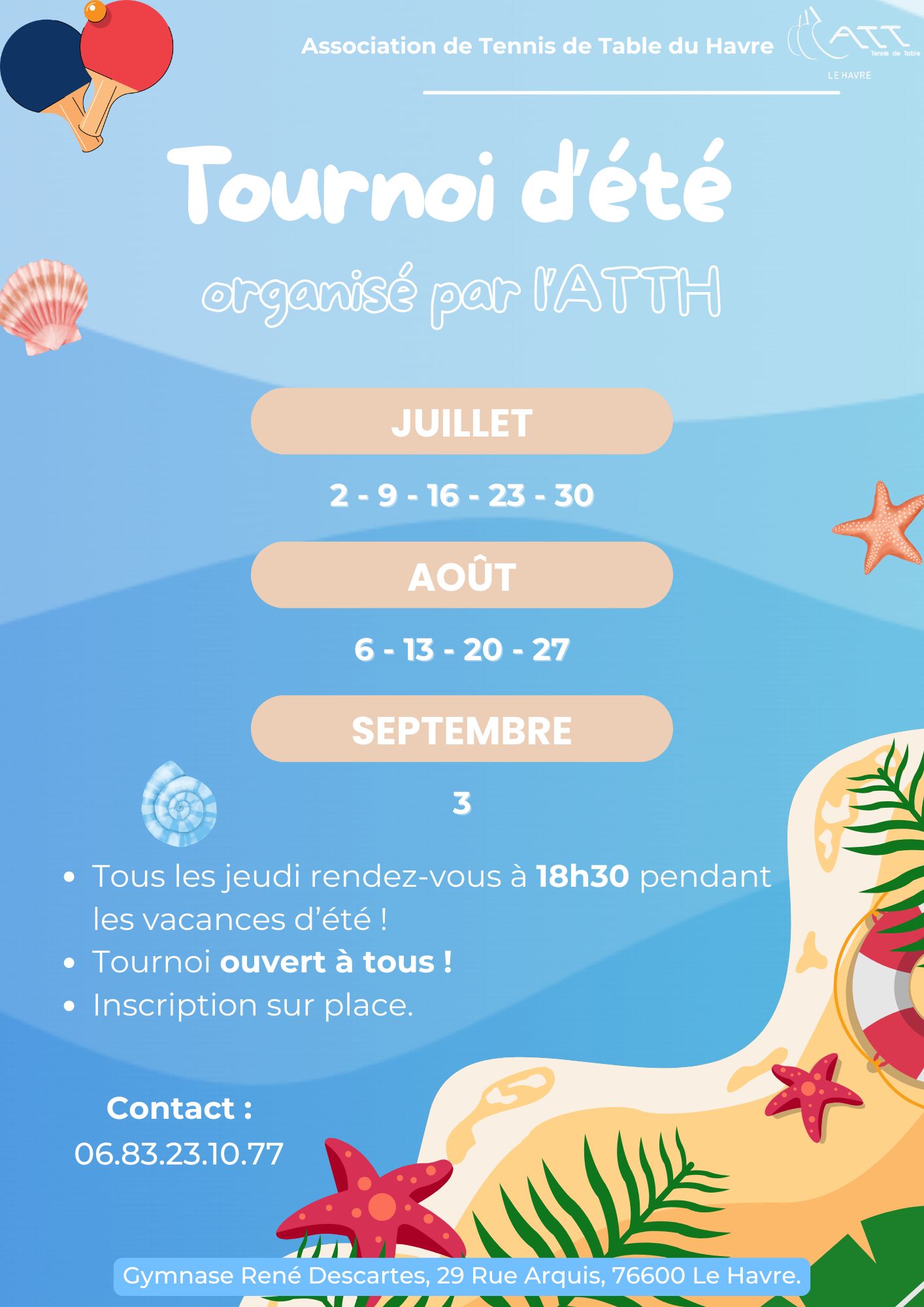 Tournoi été 2026 ATTH